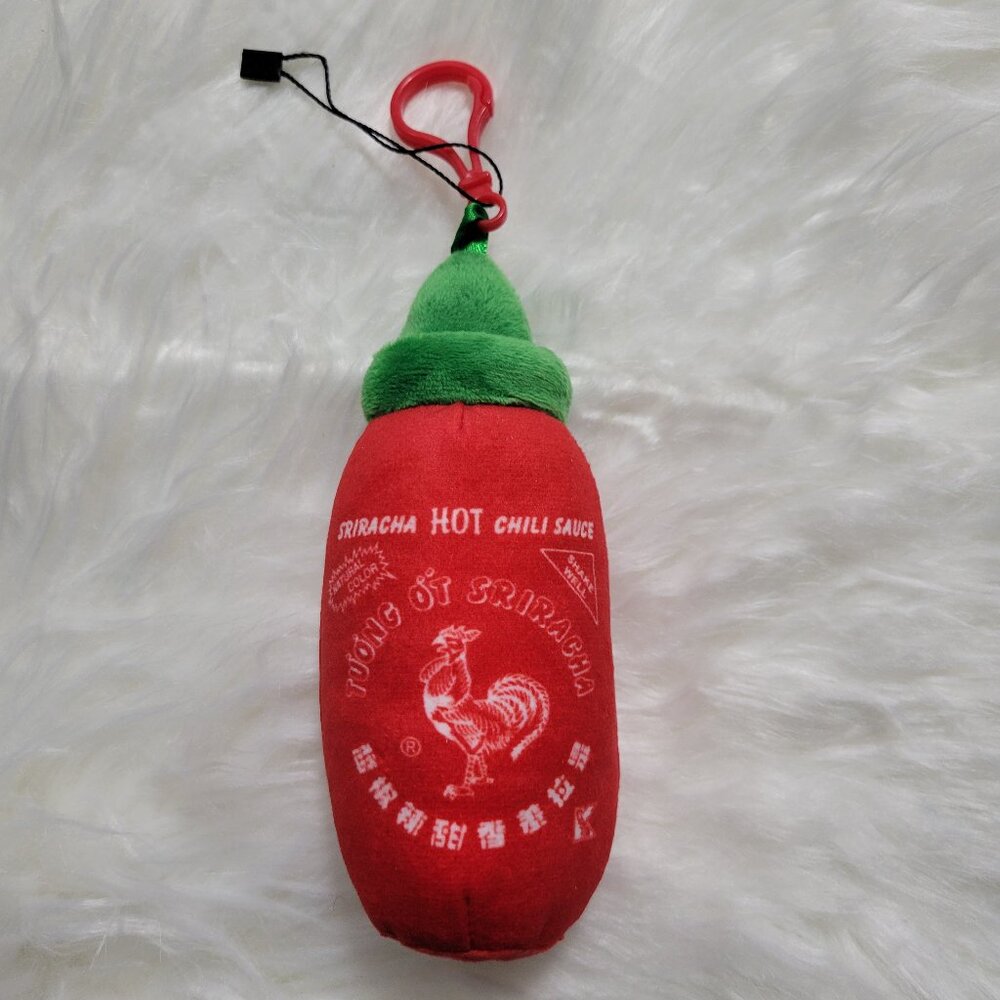 Sriracha Bottle Plush Keychain